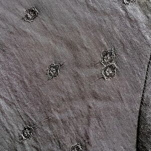 Gray patterned silk dress